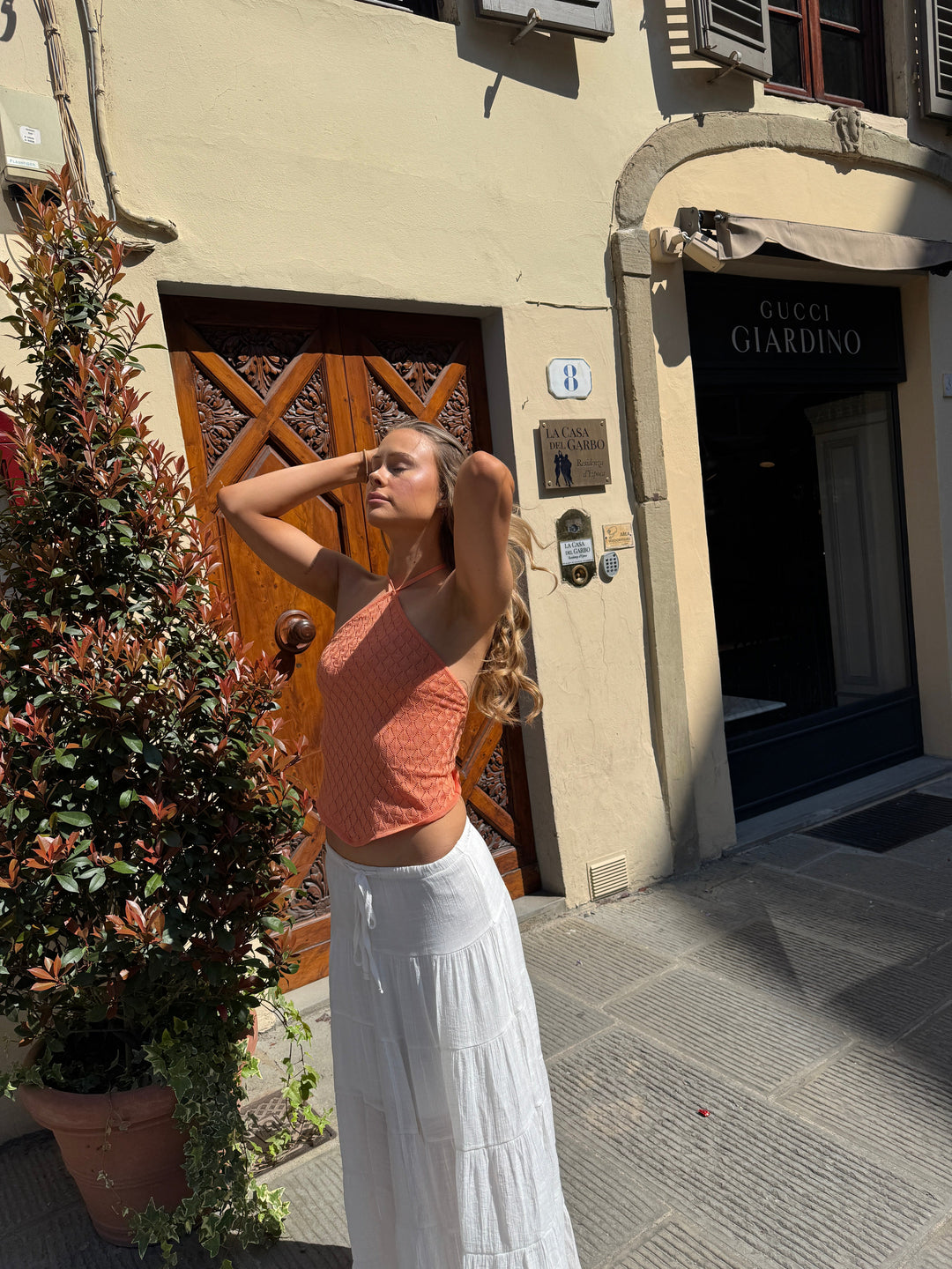 Thilde knit top - Orange