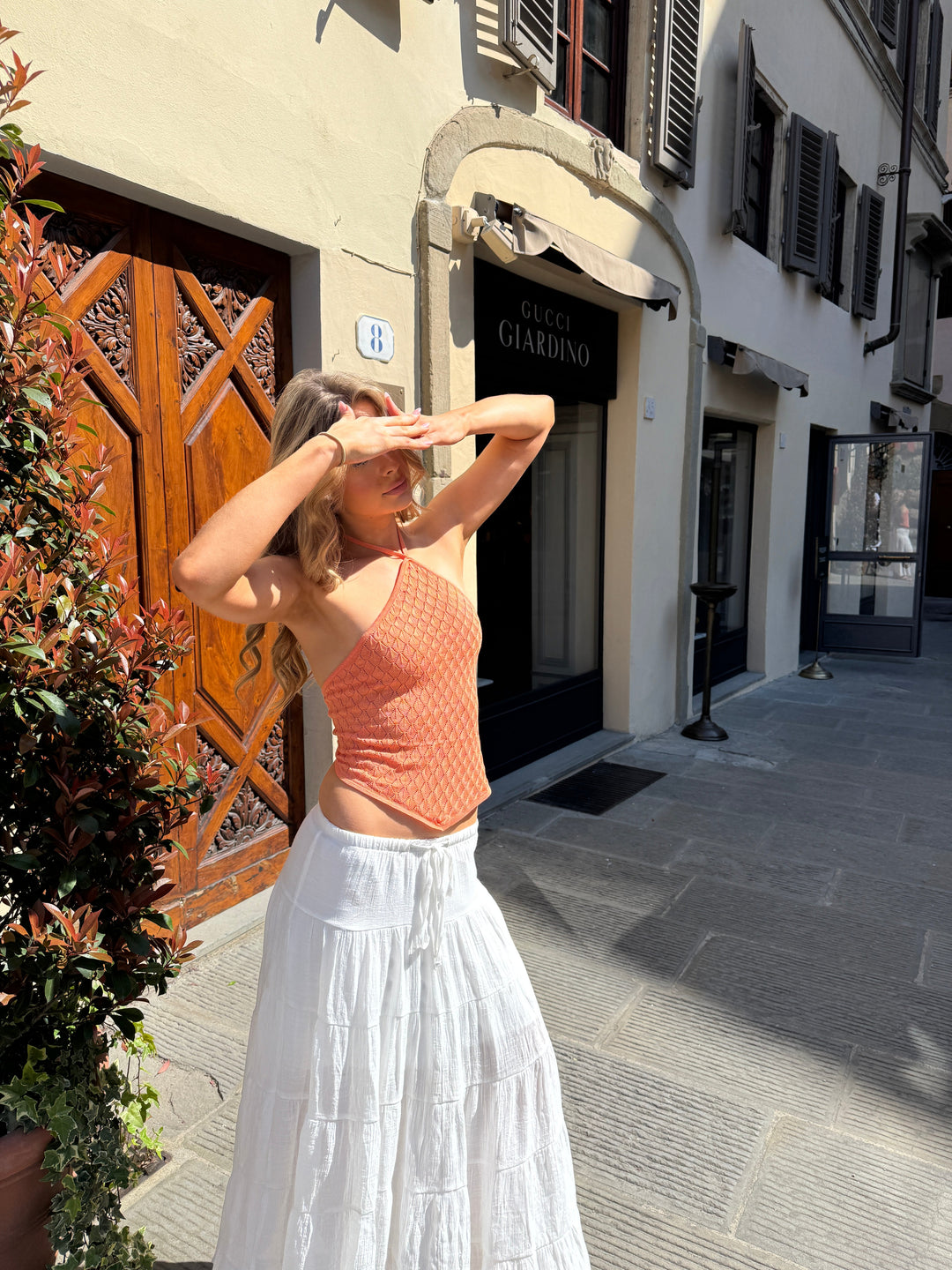 Thilde knit top - Orange