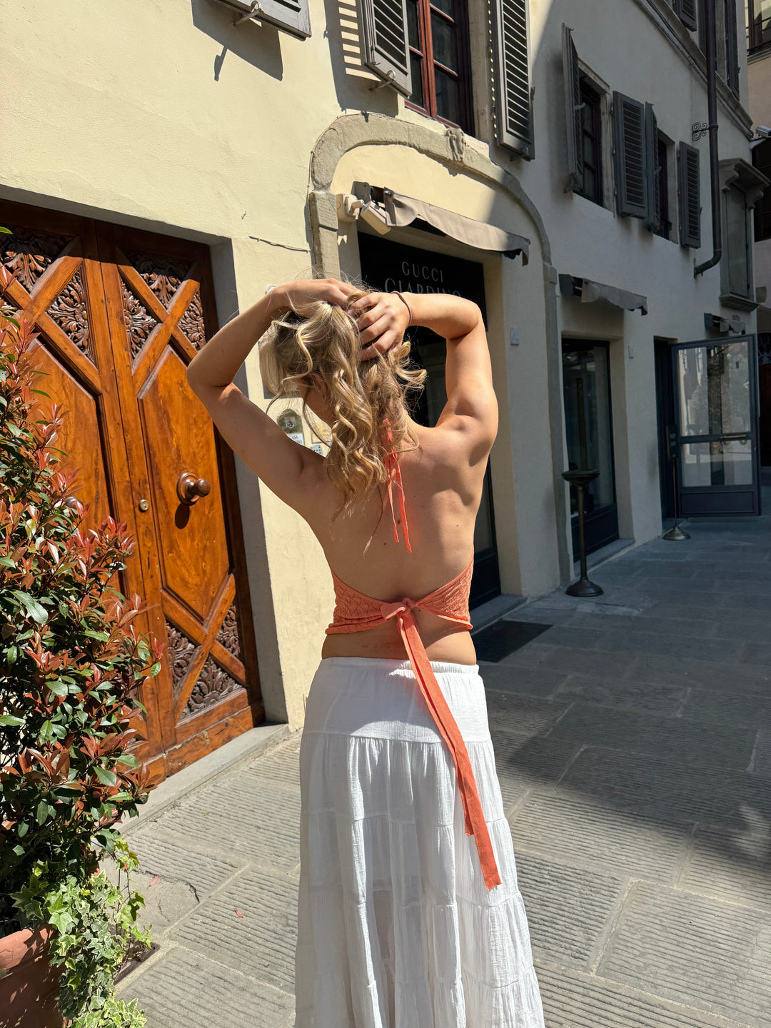 Thilde knit top - Orange
