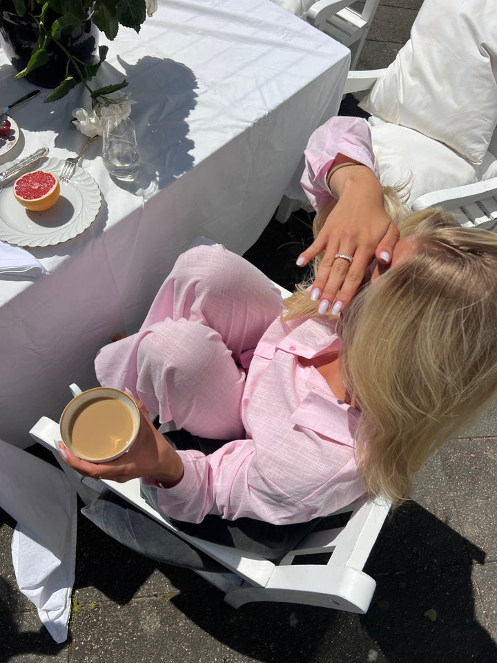 Elva linen pants - Pink