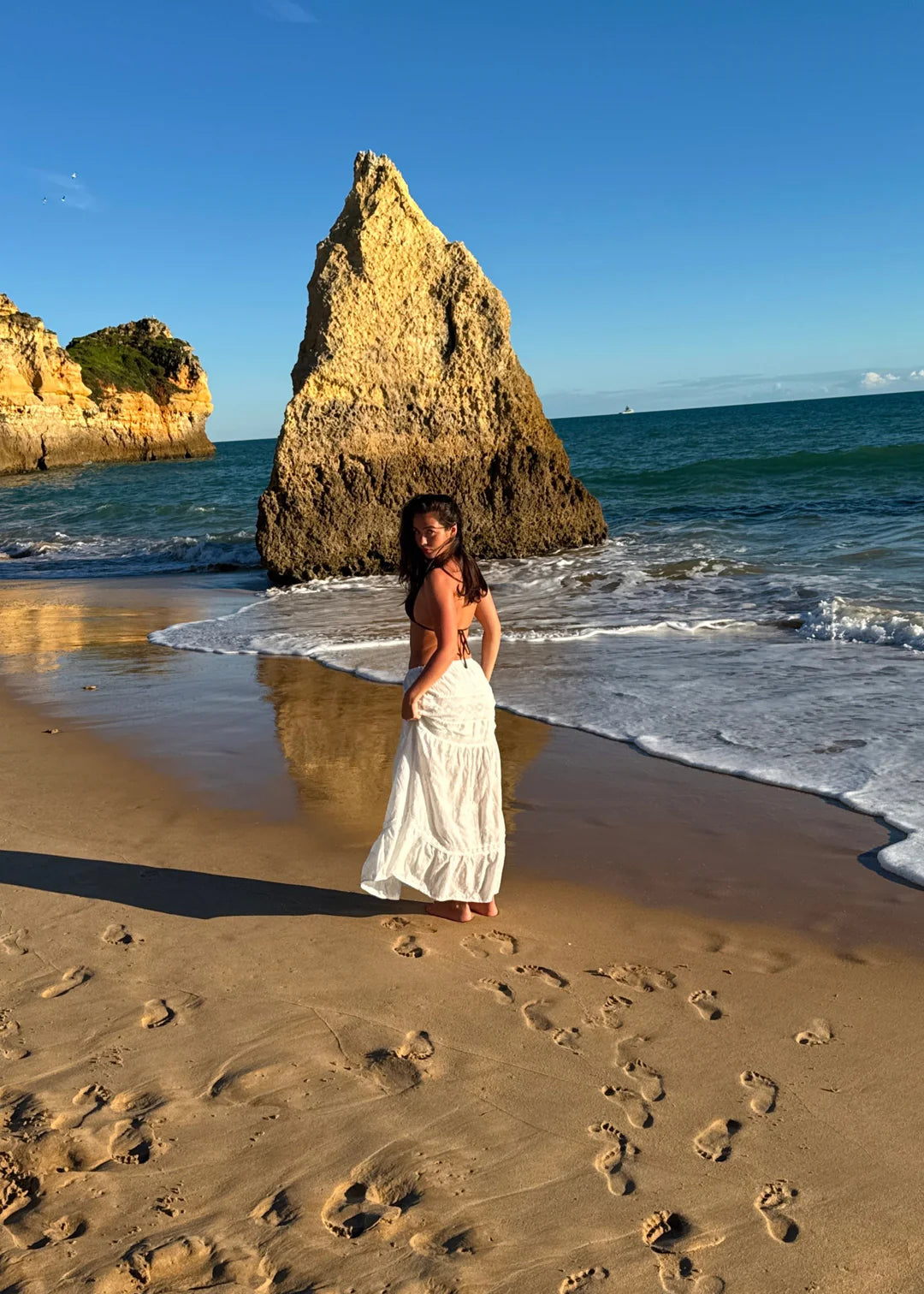 Kaya lace maxi skirt - White