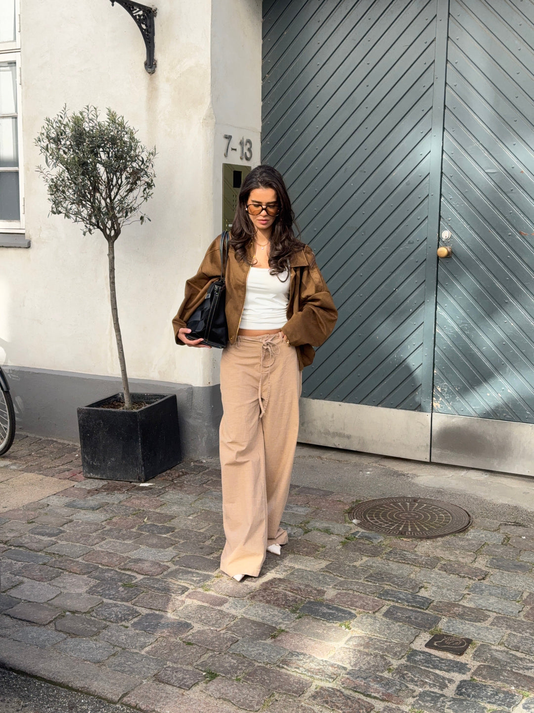 Arlinda suede bomber jacket - Dark brown