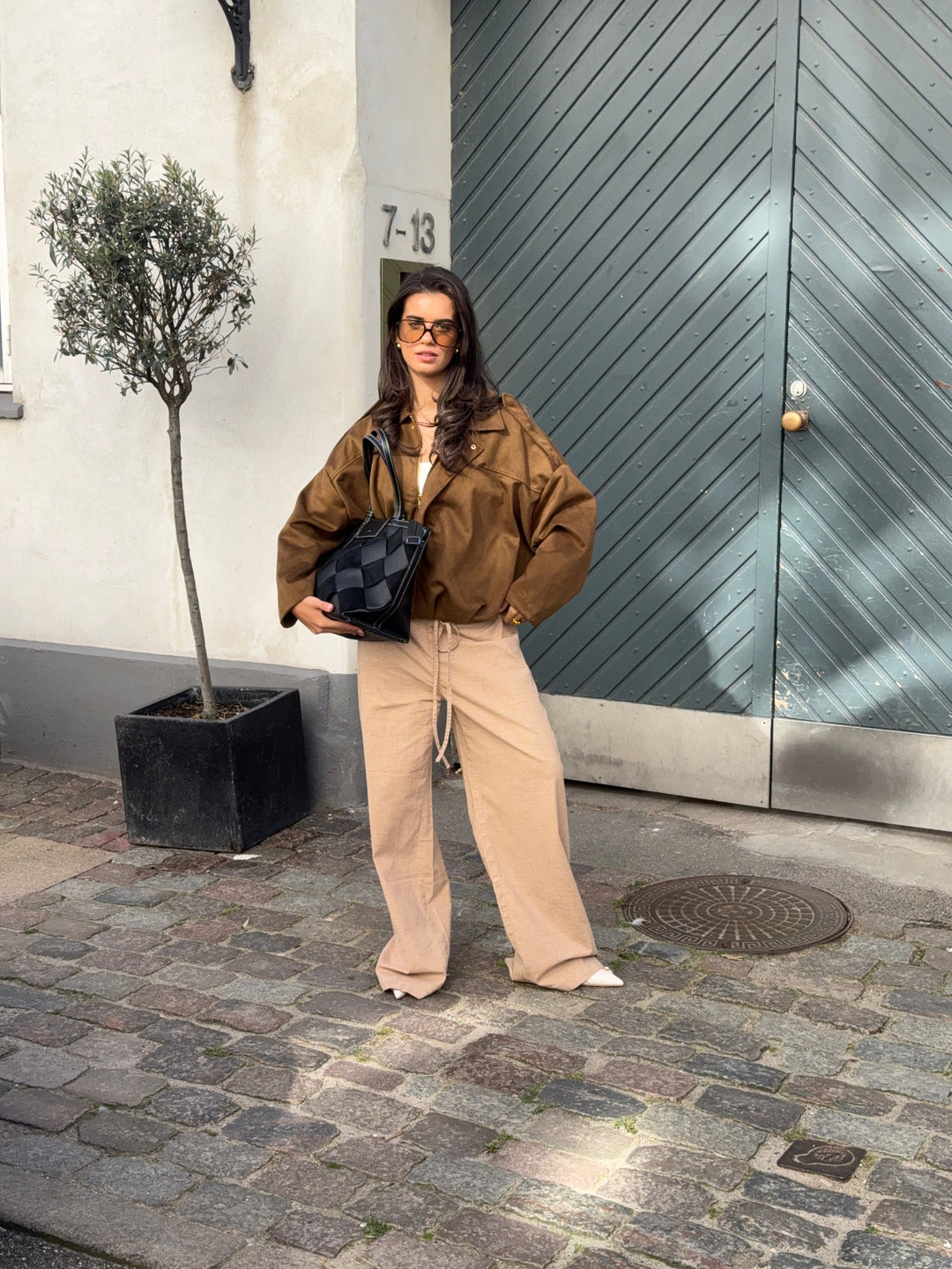 Arlinda suede bomber jacket - Dark brown