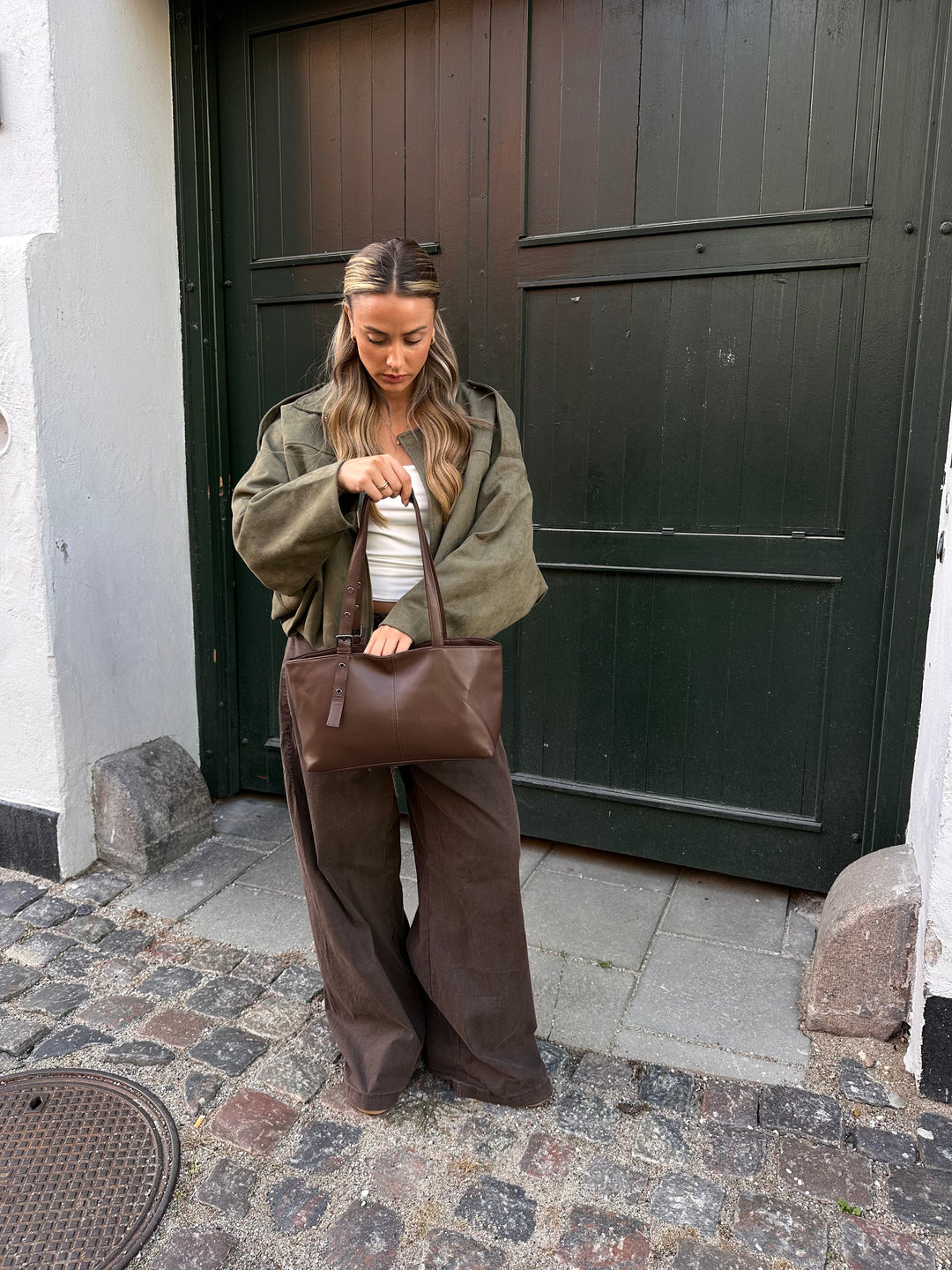 Ingrid shoulder bag - Dark brown