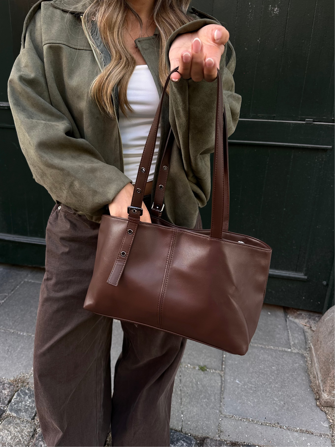 Ingrid shoulder bag - Dark brown