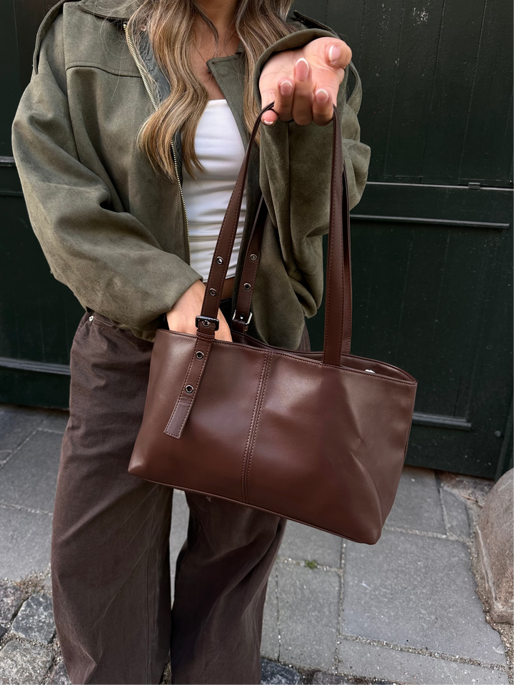 Ingrid shoulder bag - Dark brown