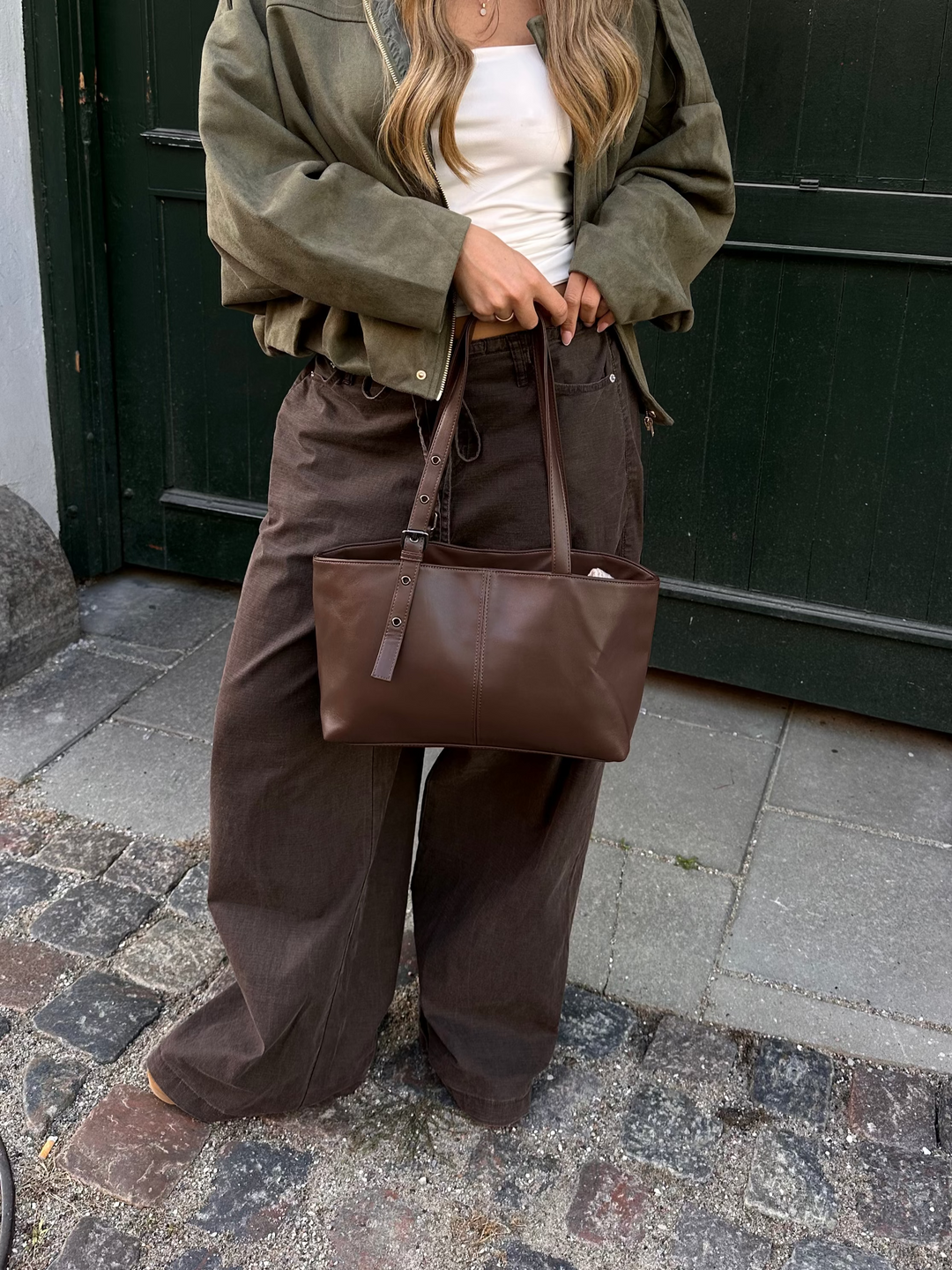 Ingrid shoulder bag - Dark brown