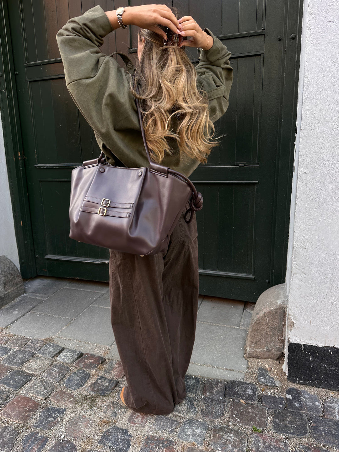 Elin shoulder bag - Dark brown