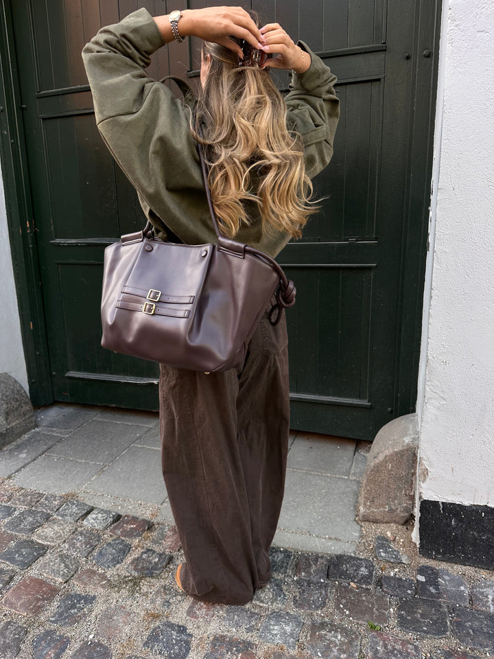 Elin shoulder bag - Dark brown