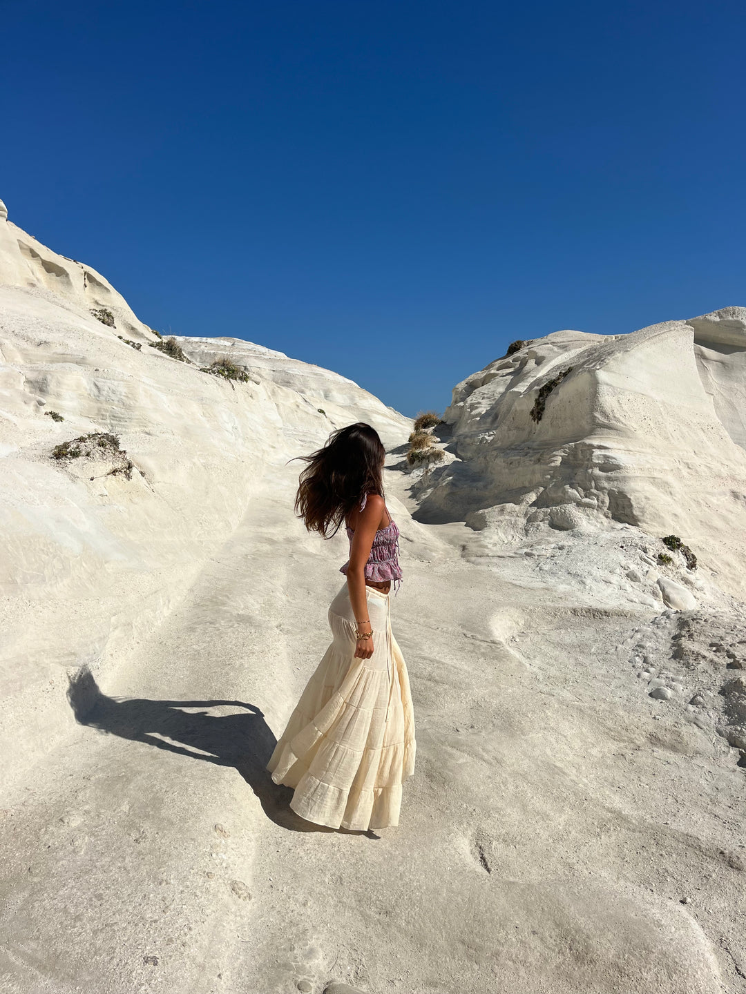 Emilia layer maxi skirt - Light yellow