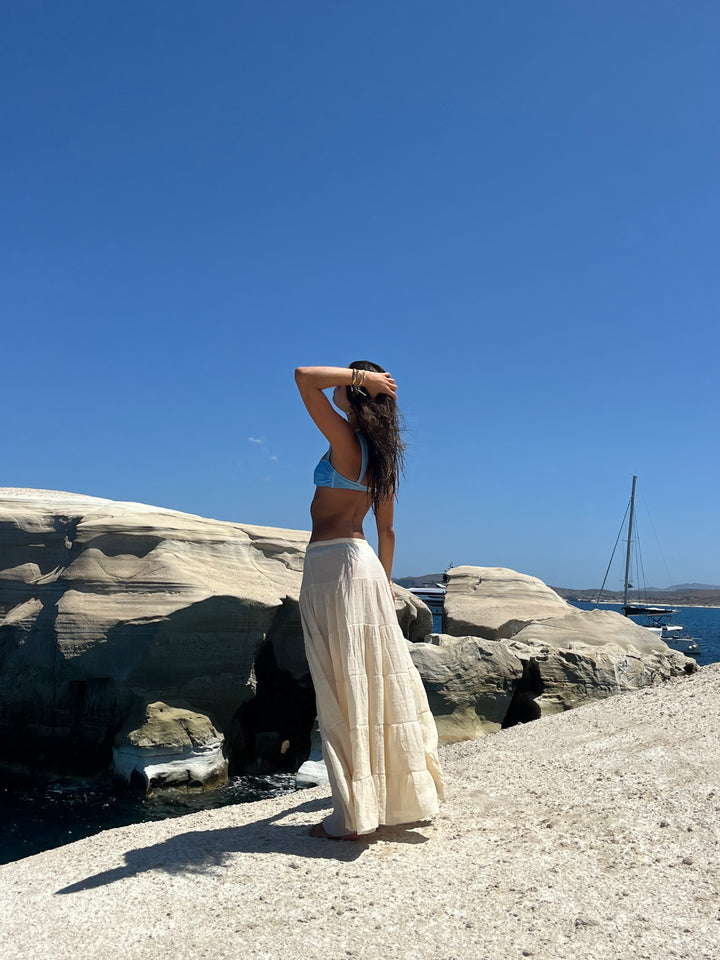 Emilia layer maxi skirt - Light yellow