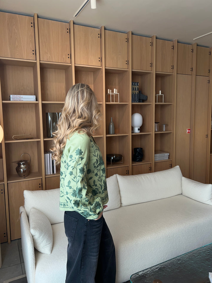 Emma balloon sleeve shirt - Green