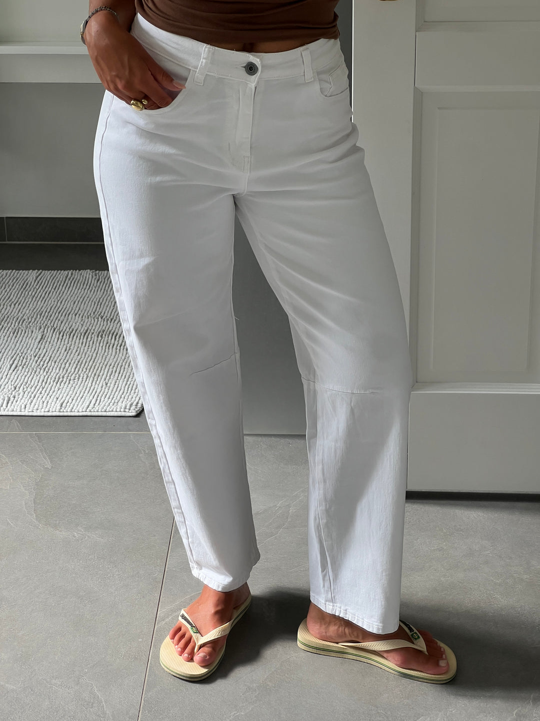 Rosalia baggy jeans - White