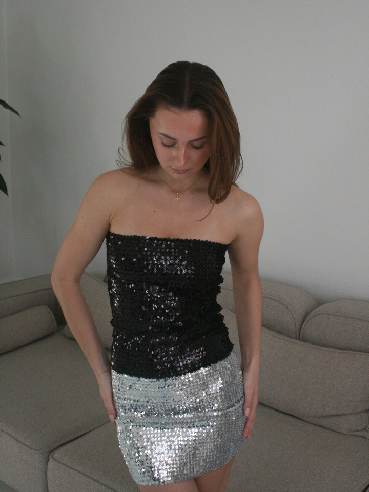 Sigrid glitter top/bottom - Silver