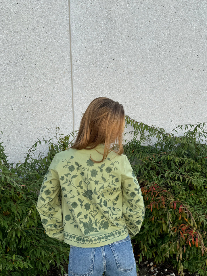 Emma balloon sleeve shirt - Green