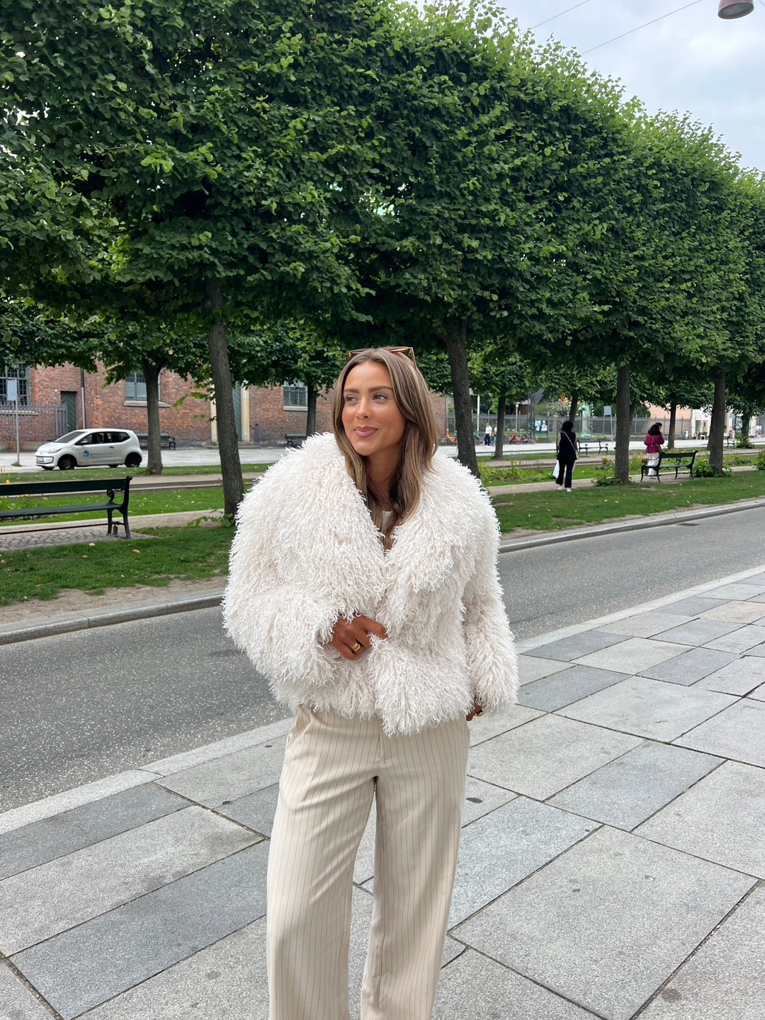 Mina fur jacket - Sand colored