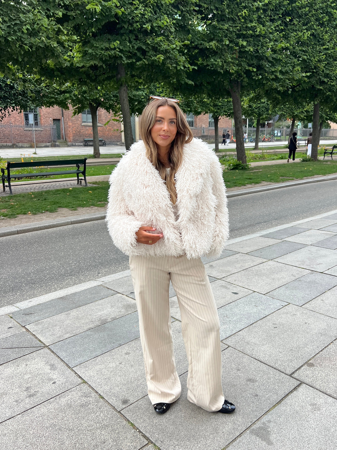 Mina fur jacket - Sand colored
