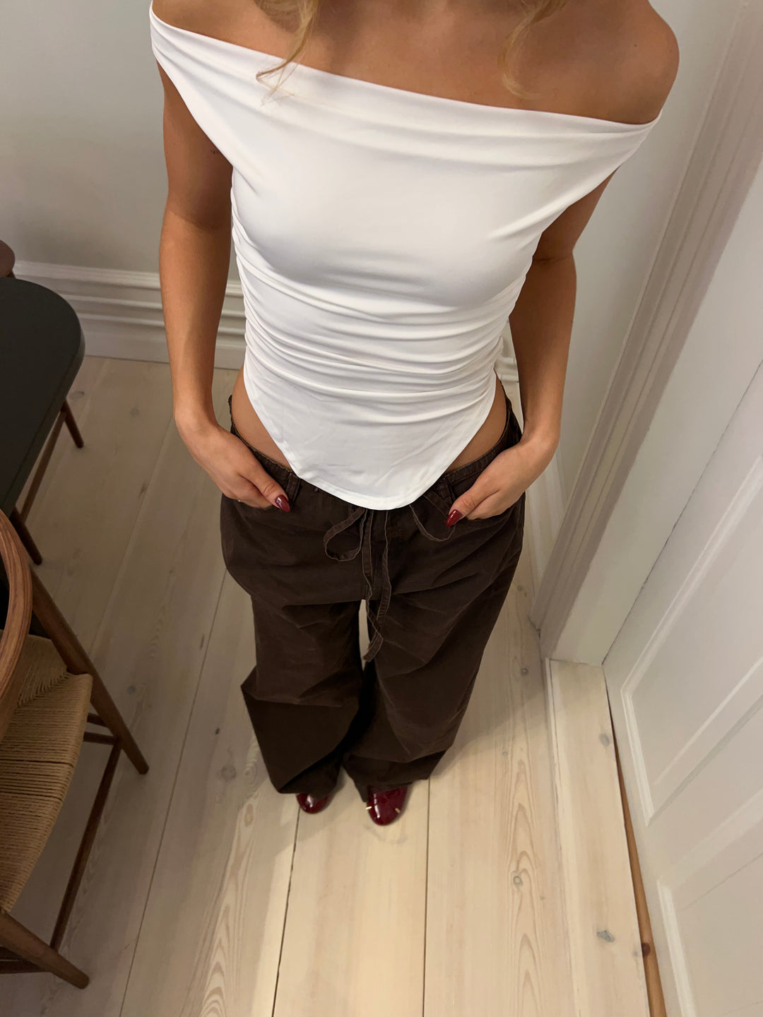 Vega off shoulder top - White