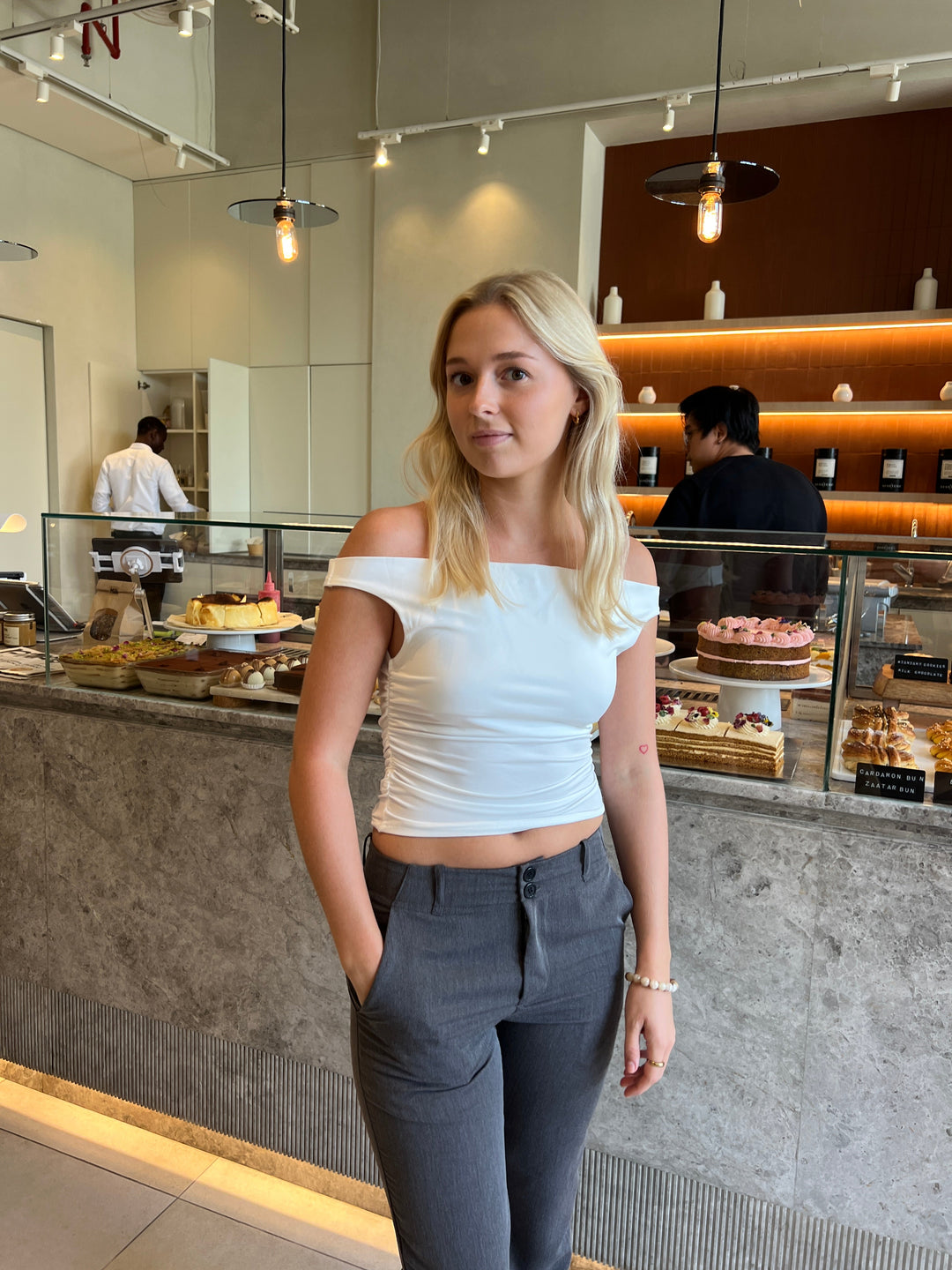 Vega off shoulder top - White