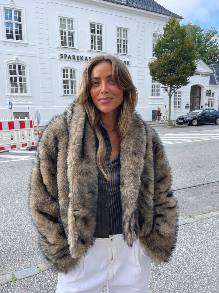 Ziva fur jacket - Brown