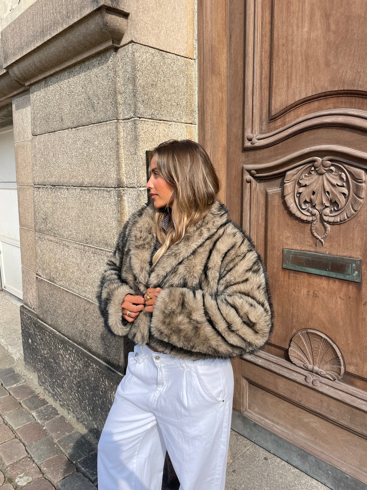 Ziva fur jacket - Brown