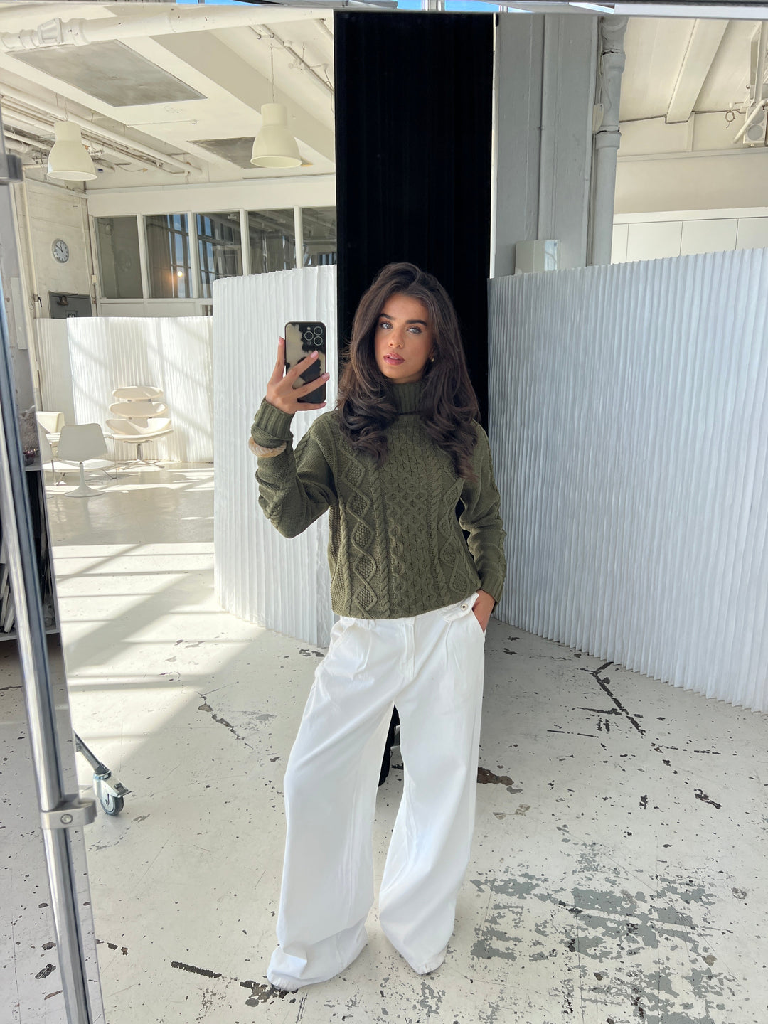 Elvira turtleneck sweater - Dark green