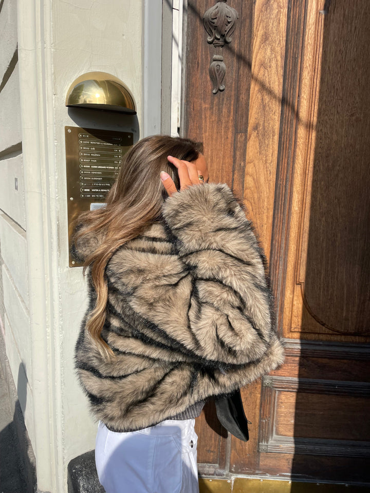 Ziva fur jacket - Brown