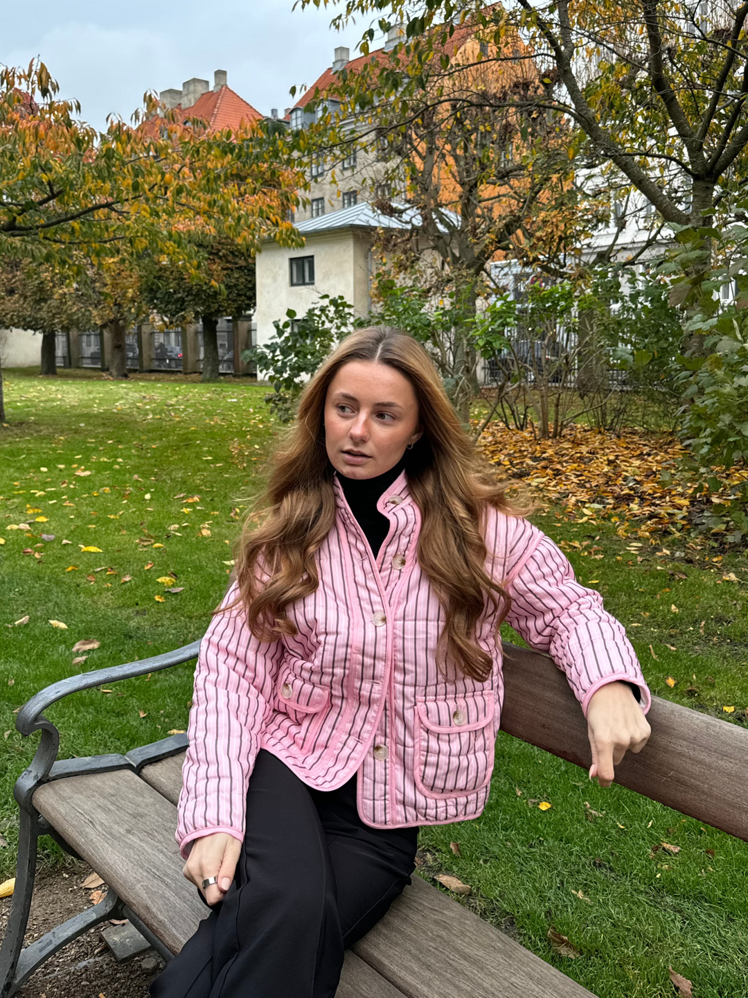 Rose quilted jacket