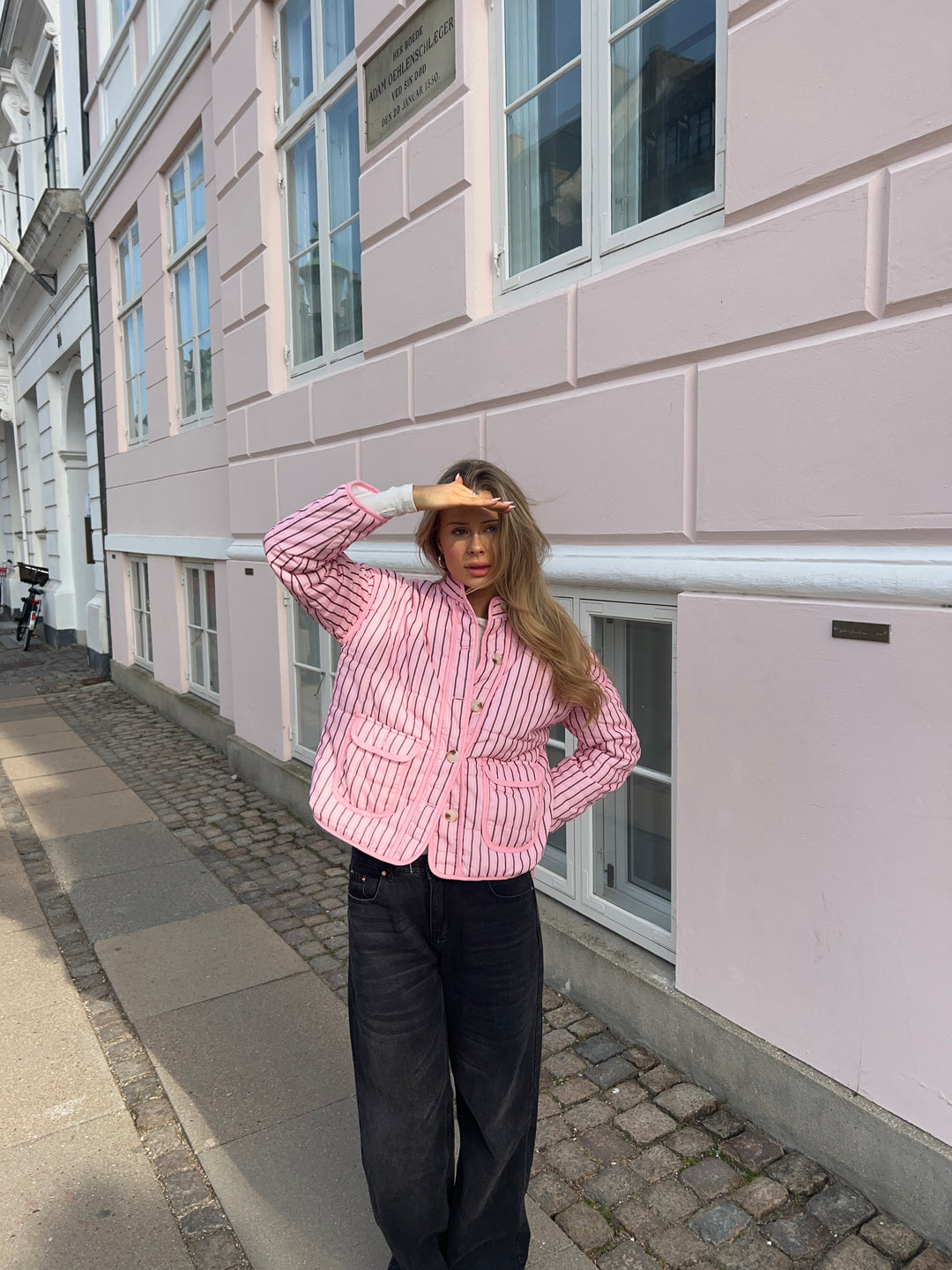 Rose quilted jacket