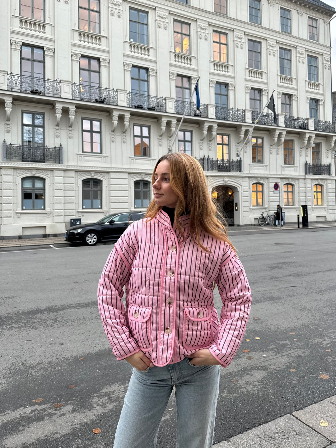 Rose quilted jacket