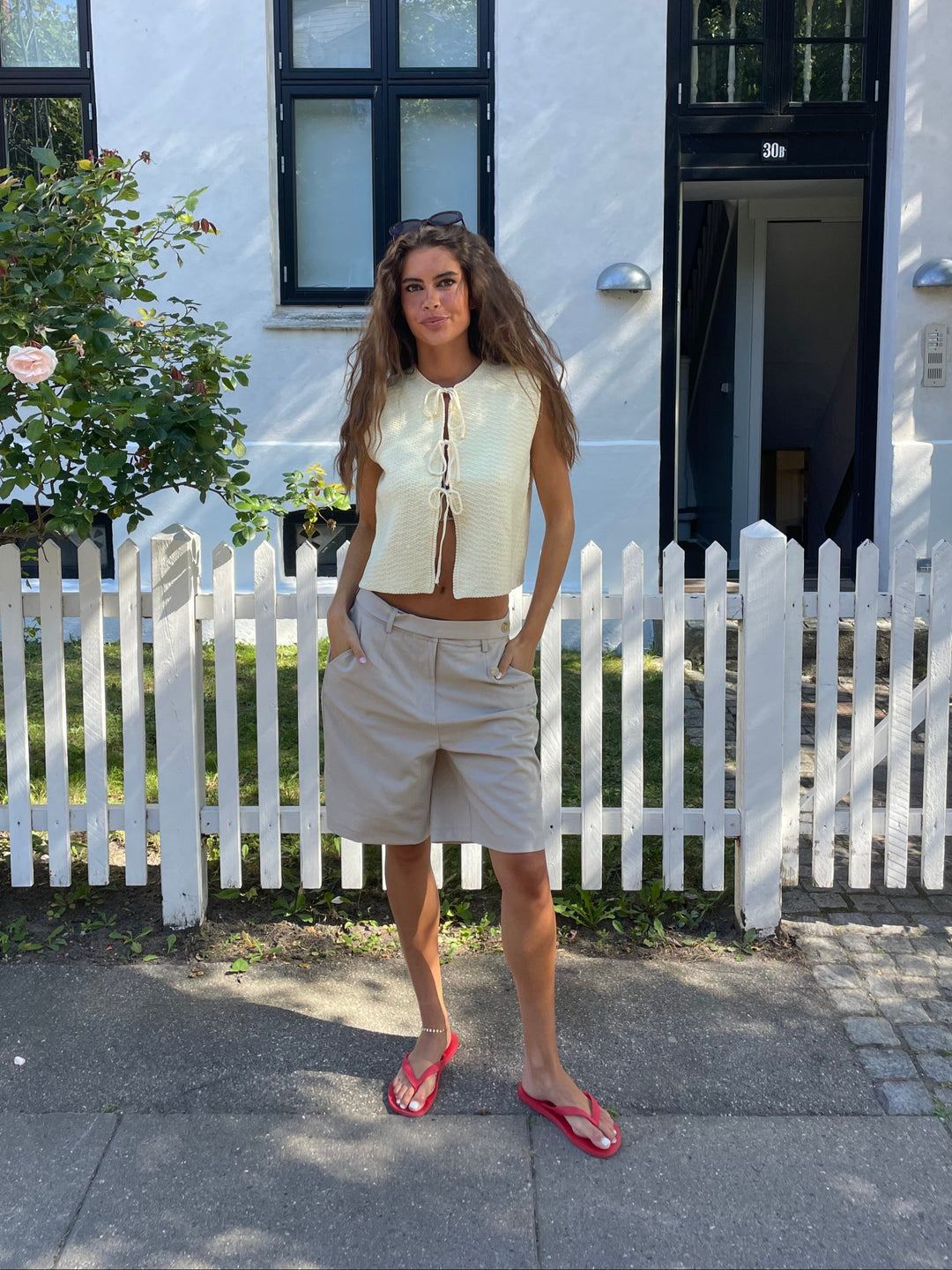 Mira bermuda shorts - Beige
