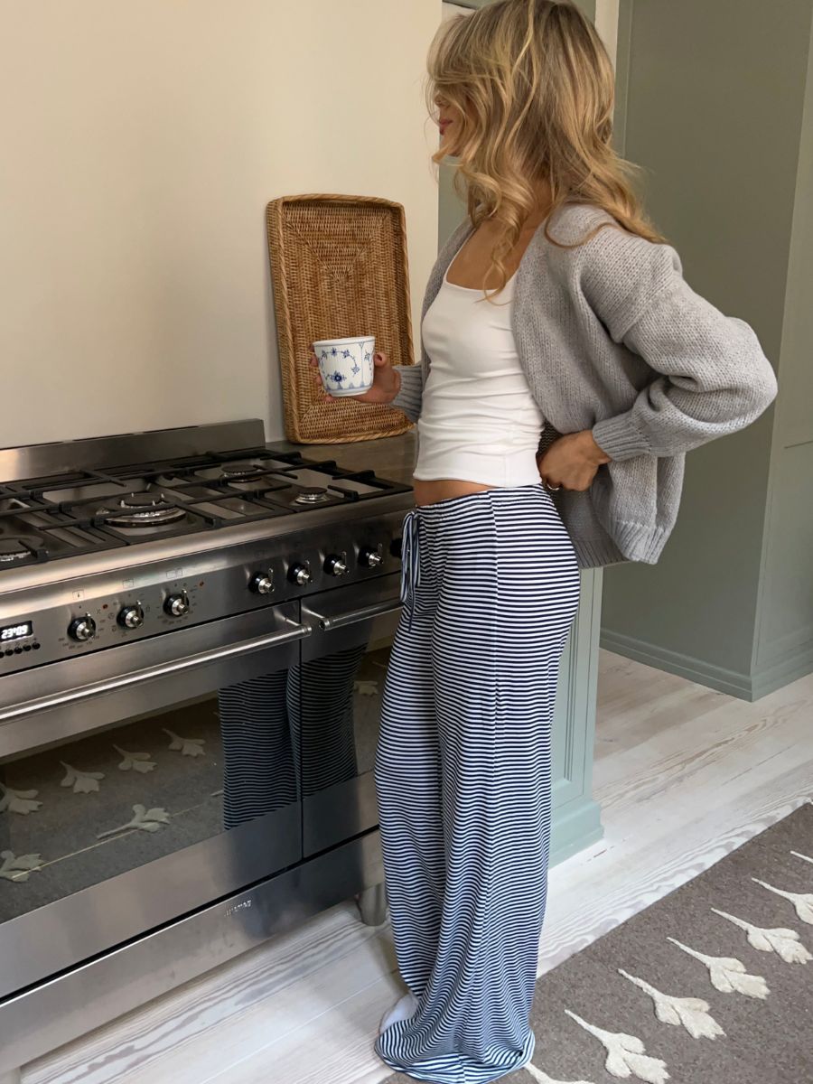 Kaya striped pants - Navy/White