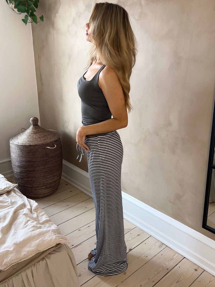 Kaya striped pants - Black/White