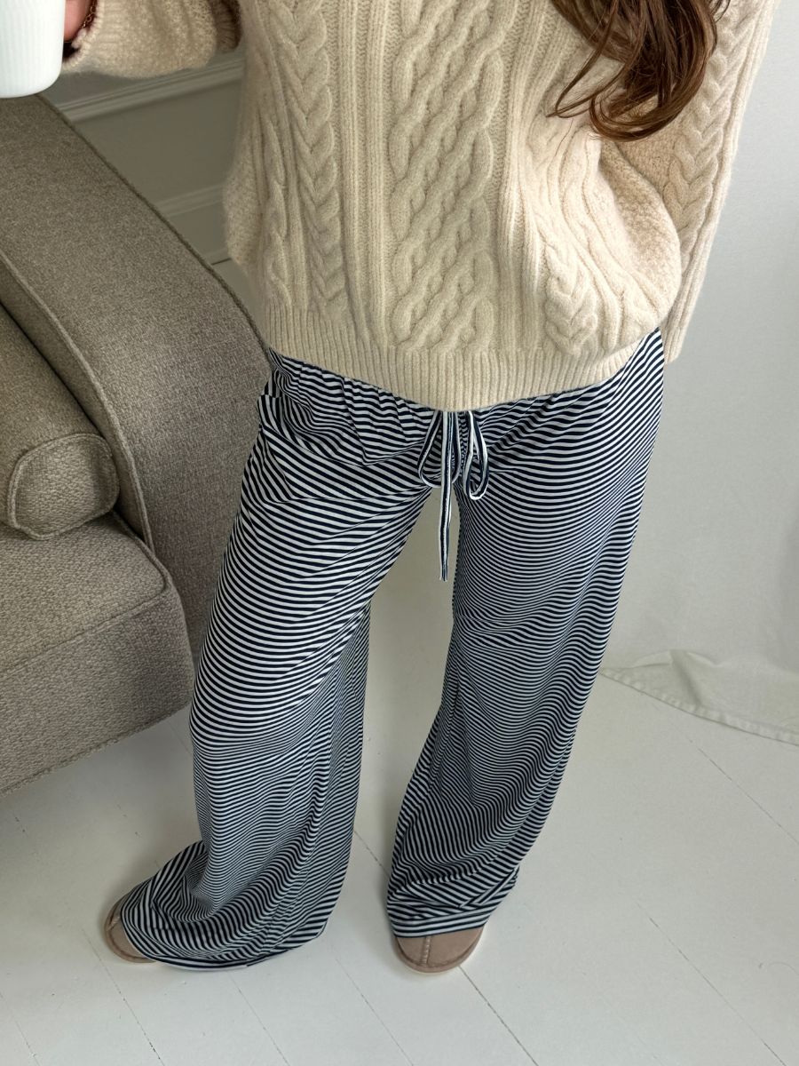 Kaya striped pants - Black/White