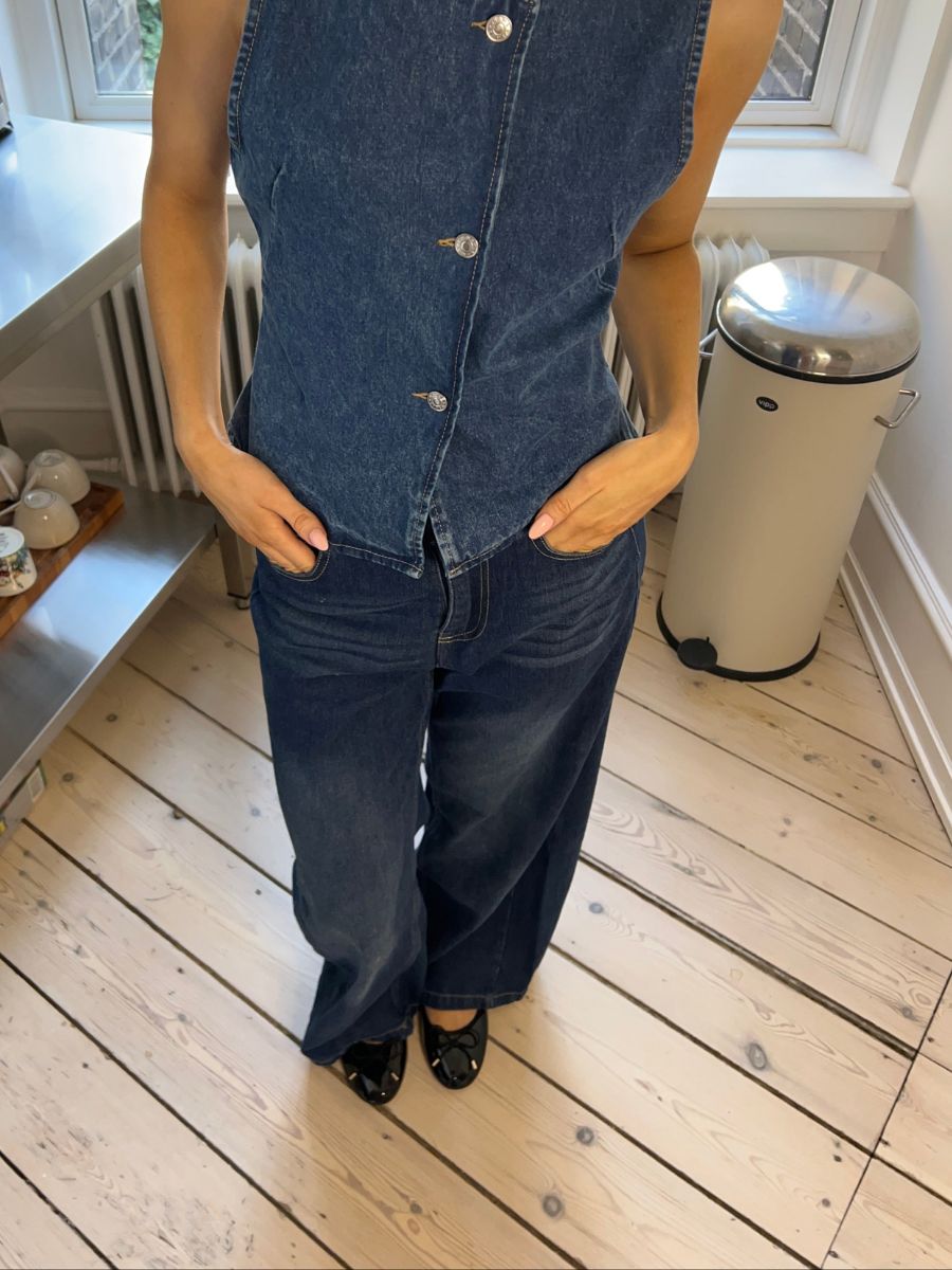 Lea low-waisted jeans - Dark blue