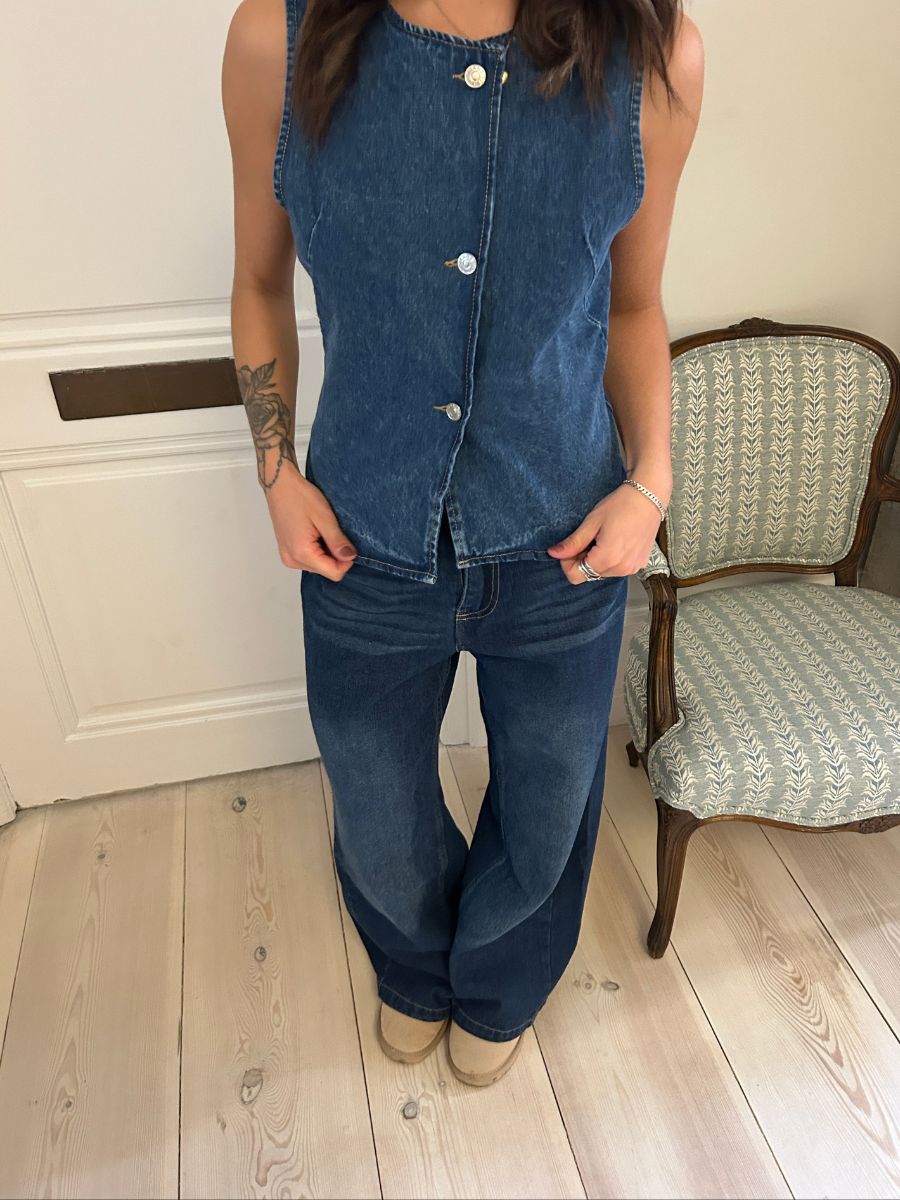 Lea low-waisted jeans - Dark blue