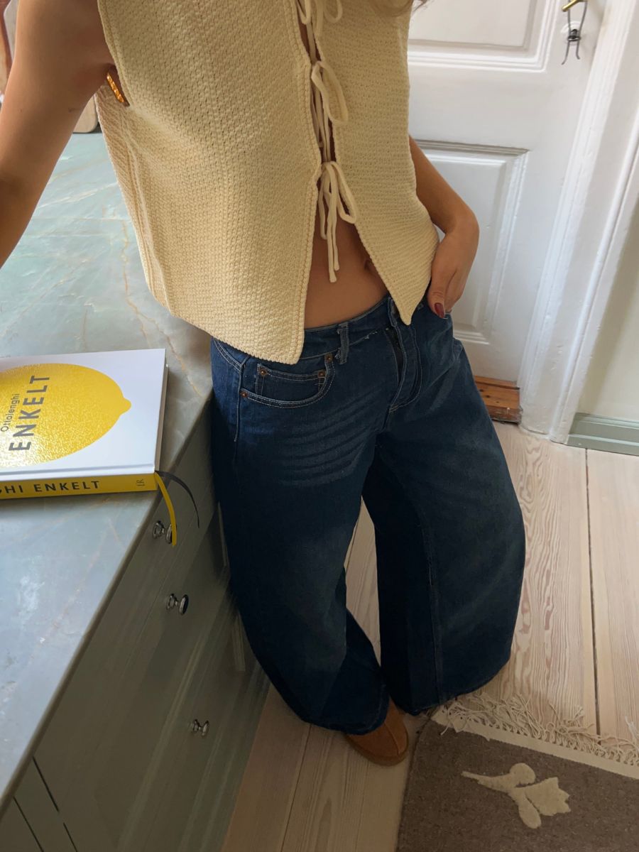 Lea low-waisted jeans - Dark blue