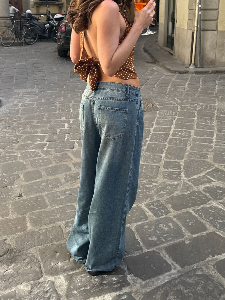 Maddy low waisted jeans - Medium blue