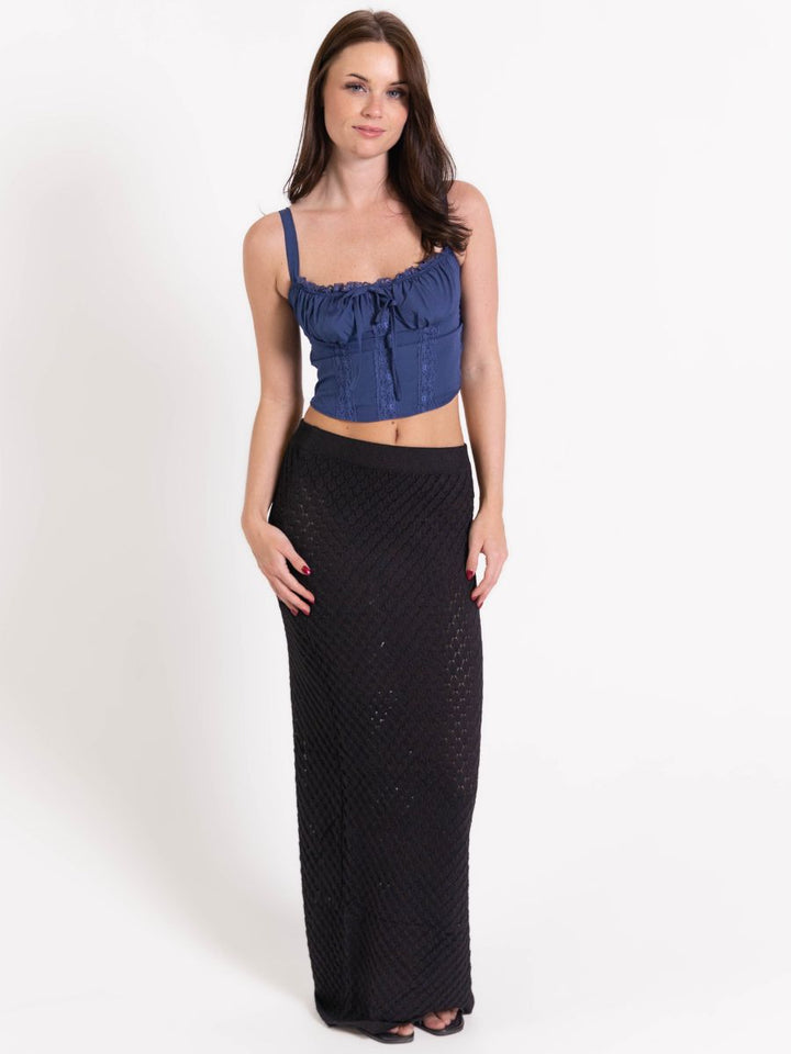Maddy knitted skirt - Black