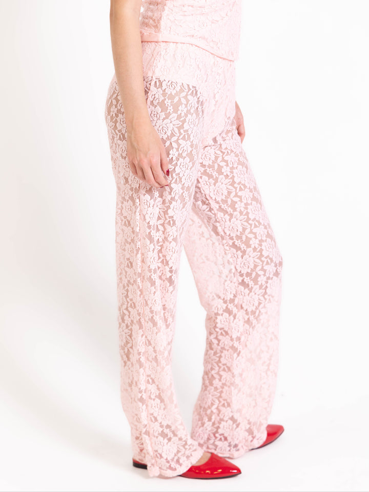 Alma lace pants - Pink