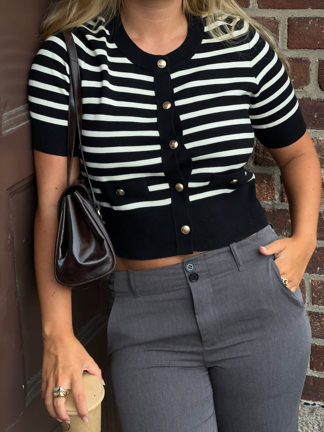 Lucca striped T-shirt - Black/White
