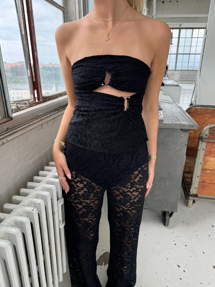 Alma lace top - Black