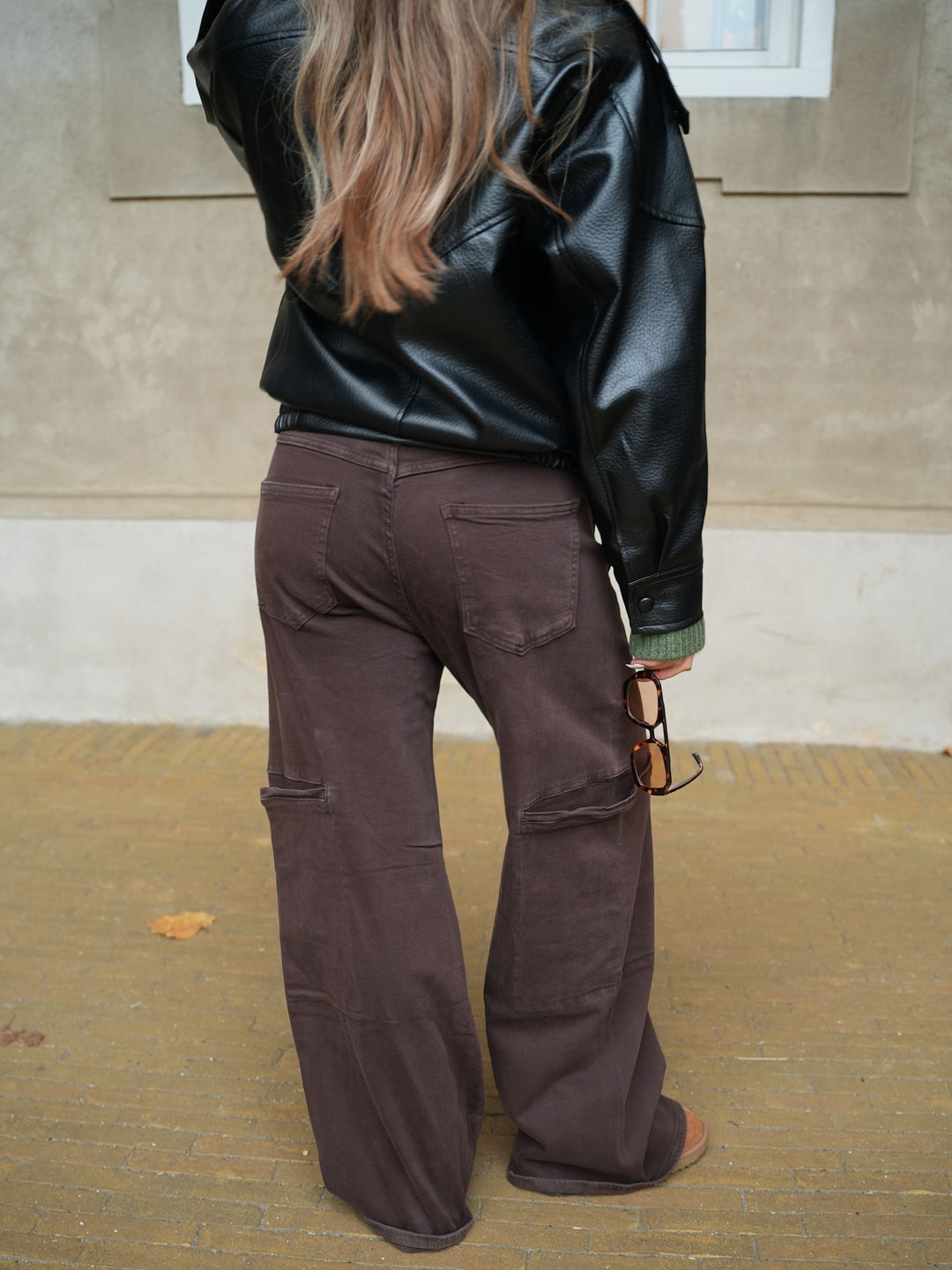 Althea Pocket Jeans - Brown