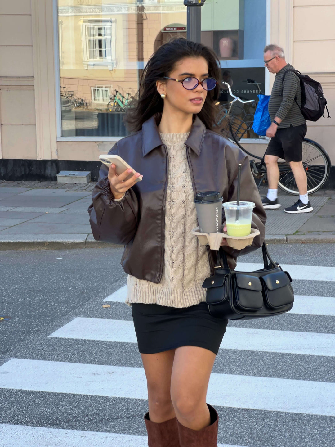 Anora chunky knit sweater - Beige