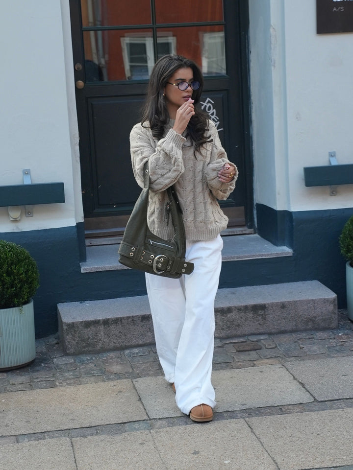 Ayla buckle shoulder bag - Green