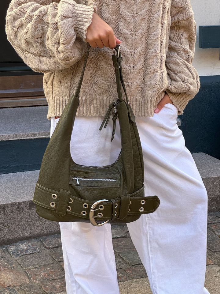 Ayla buckle shoulder bag - Green