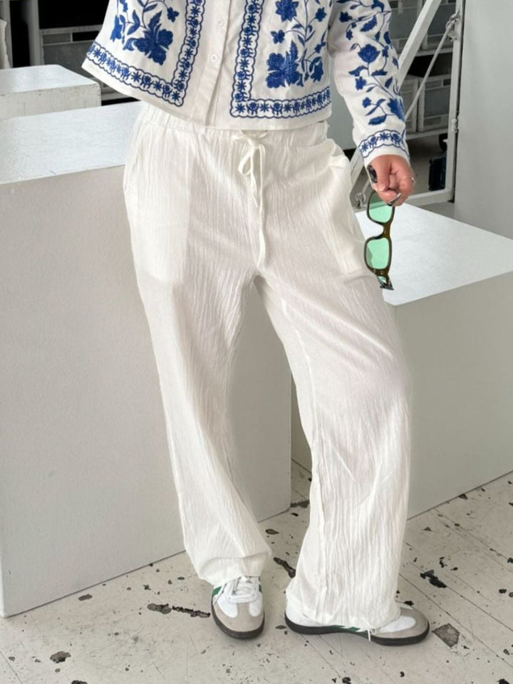 Charlotte linen pants - White