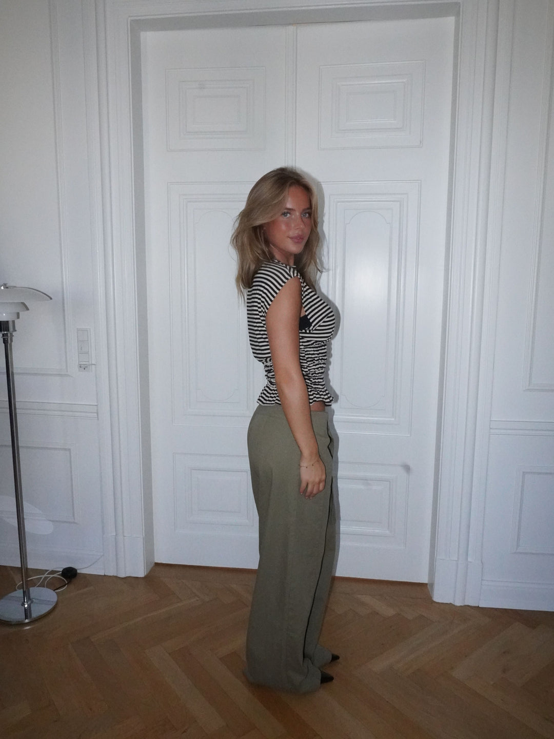 Claire belt pants - Green