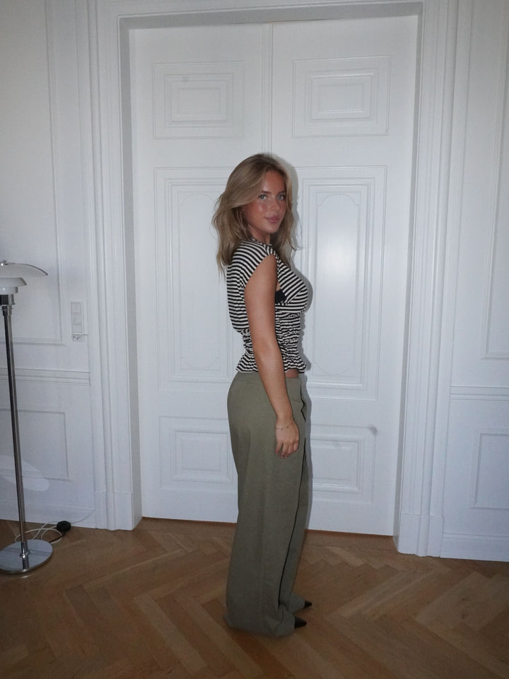 Claire belt pants - Green