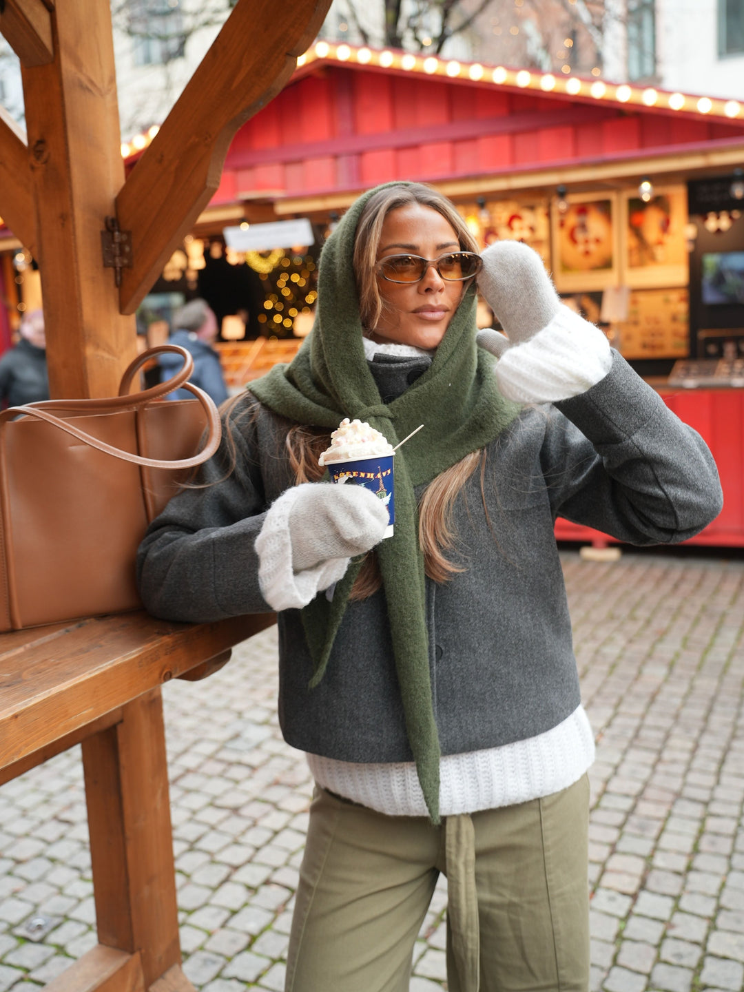 Clea High Neck Jacket - Dark grey